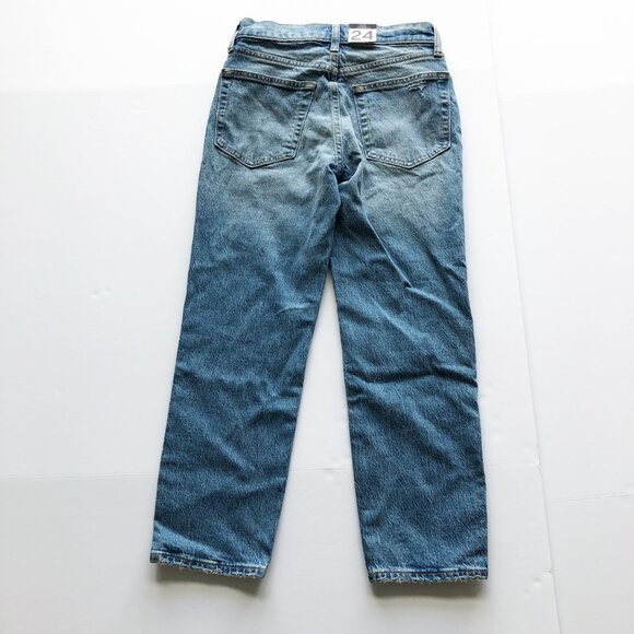 GAP NWT Cheeky Straight Leg Medium Indigo Jeans Womens 24 Petite - Picture 4 of 10